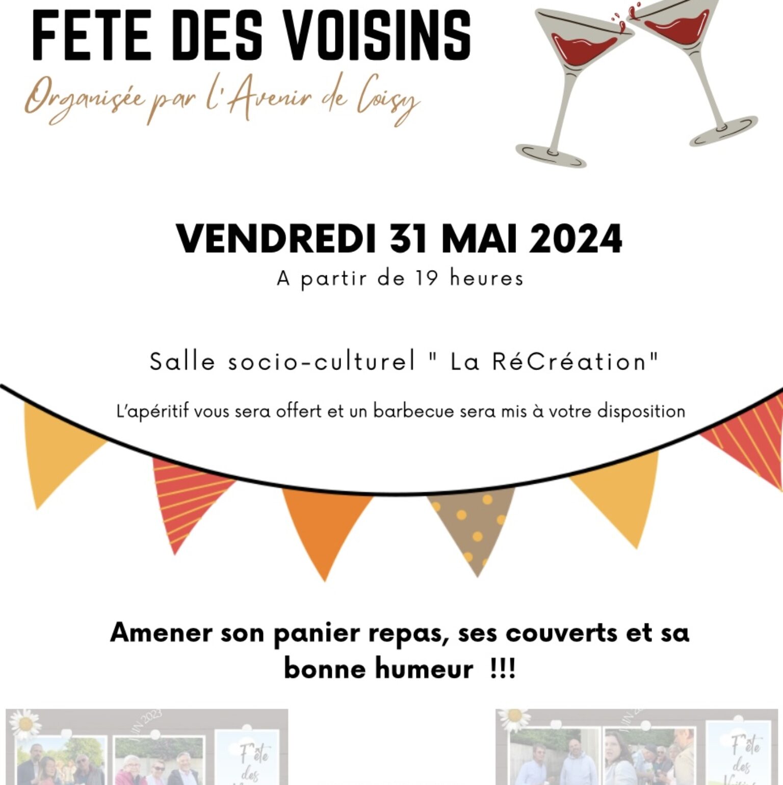 FETE DES VOISINS LE 31 MAI 2024